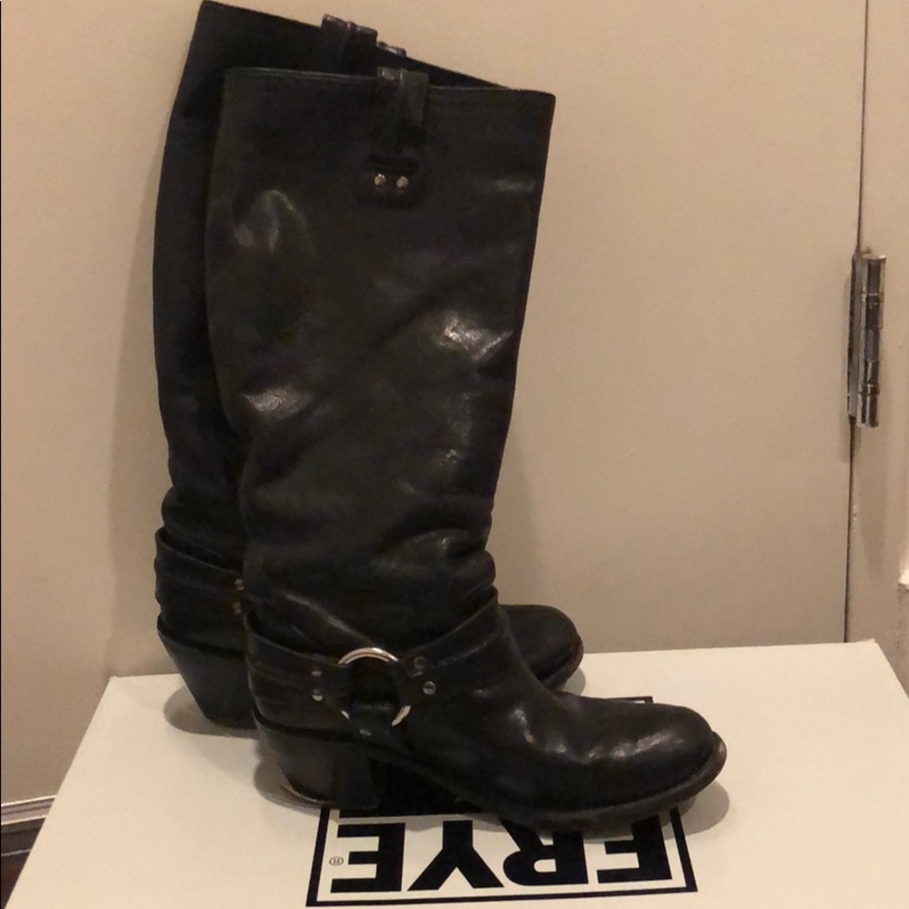 Frye Carmen Harness Tall Leather Boot